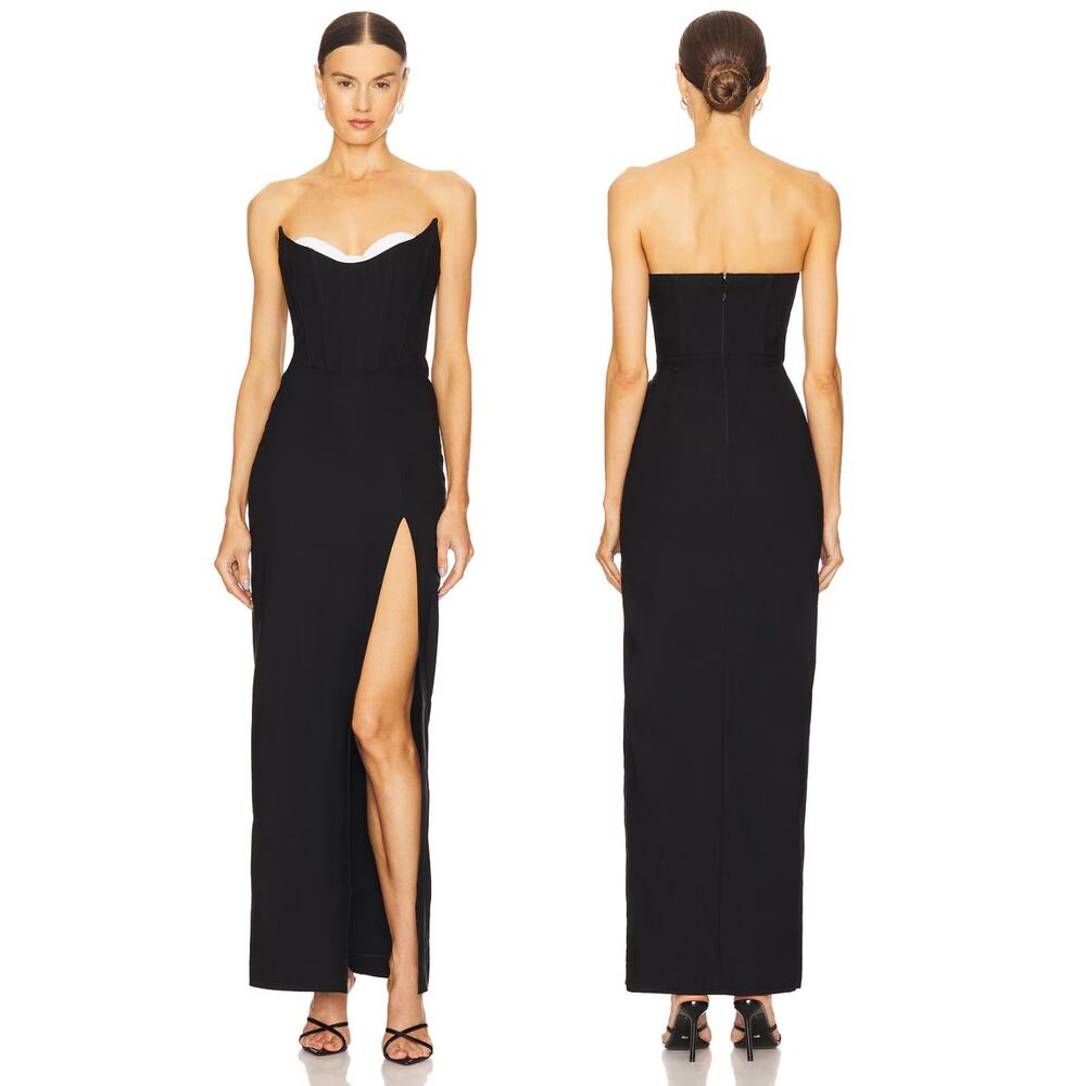 Michael Costello Jada Corset Gown Strapless Party Formal Prom Cocktail Gala S